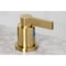 Kingston Brass FSC8933NDL NuvoFusion Widespread Bathroom Faucet W/ Brass Pop-Up, Brass FSC8933NDL - alternate 2